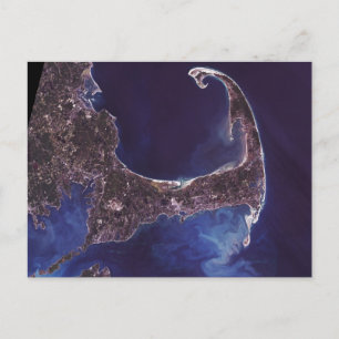 Cape Cod Satellite Photograph Postcard