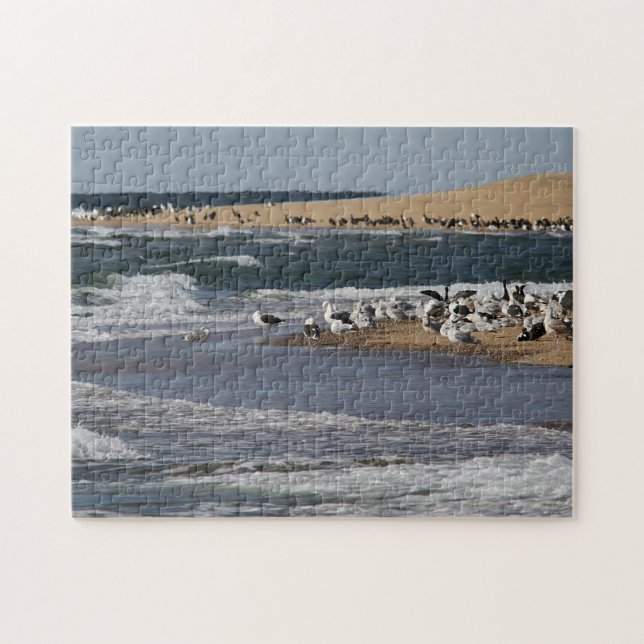 Cape Cod Seascape with shore birds Jigsaw Puzzle (Horizontal)