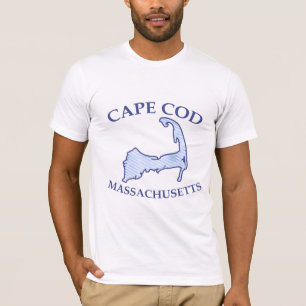Cape Cod Silhouette Preppy Blue Striped Men's T-Shirt