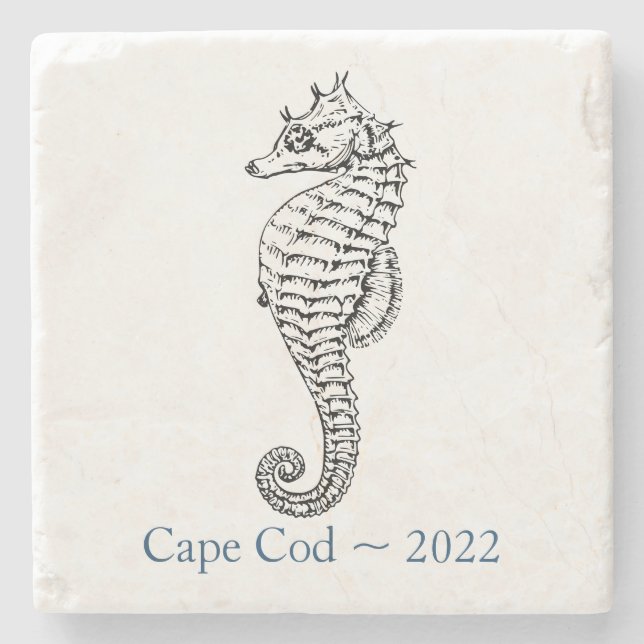 Cape Cod Souvenir Coaster - Seahorse (Front)