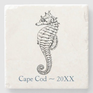 Cape Cod Souvenir Coaster - Seahorse