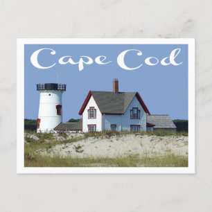 Cape Cod, Stage Harbour Light, Chatham MA Post Car Postcard