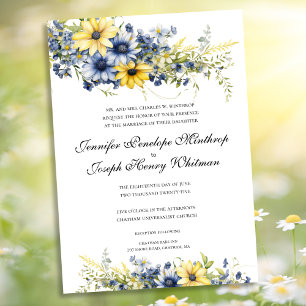 Cape Cod Summer Floral Faire-part de mariage