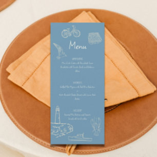 Cape Cod Theme Menu 