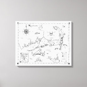 Cape Cod Treasure Map Canvas Print