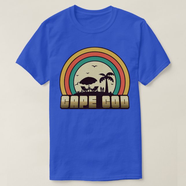 Cape Cod Vintage Retro Sunset Style T-Shirt (Design Front)