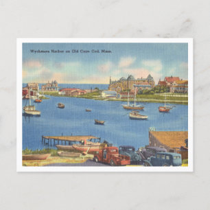 Cape Cod vintage Wychmere Harbour scene Postcard