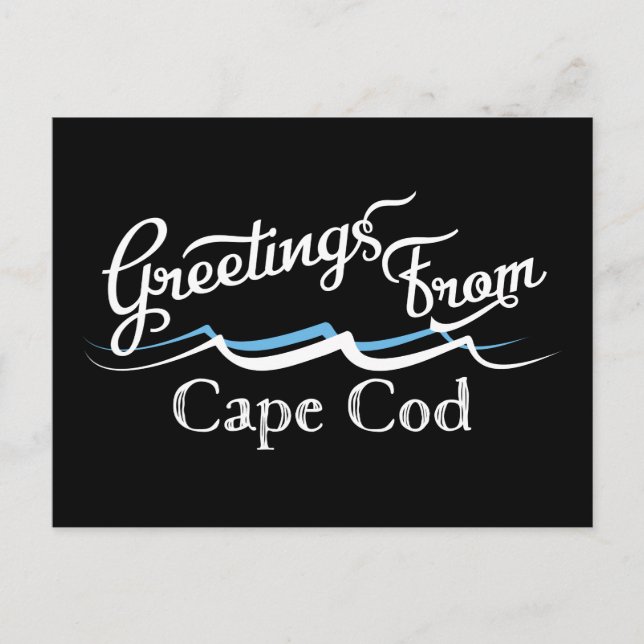 Cape Cod Water Waves Postcard (Front)