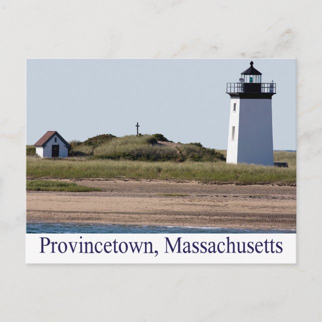 Cape Cod Wood End Lighthouse Provincetown MA Postcard (Front)