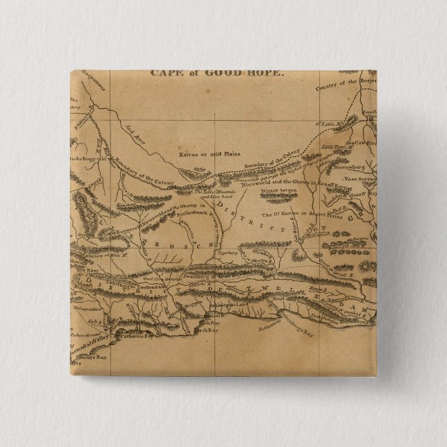 Cape Colony 2 Inch Square Button (Front)