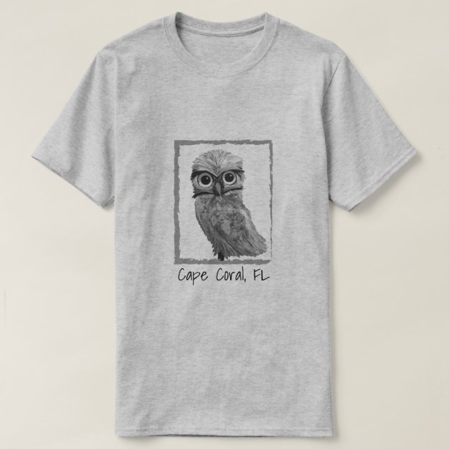 Cape Coral Burrowing Owl Apparel T-Shirt (Design Front)