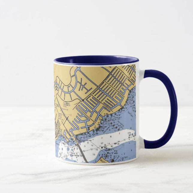 Cape Coral, Florida Nautical Harbour chart mug (Right)
