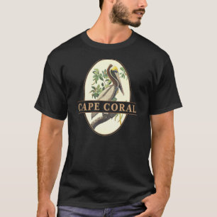 Cape Coral Florida Vintage Pelican Design T-Shirt