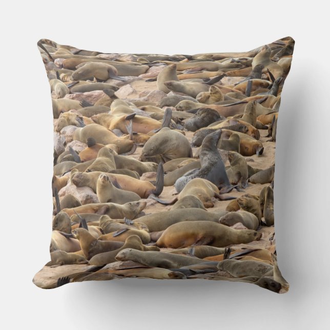 Cape Cross Seal Reserve Throw Pillow (Front)