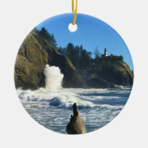 Cape Disappointment Lighthouse, Washington Ceramic Ornament