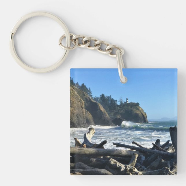 Cape Disappointment Lighthouse, Washington Keychain (Front)