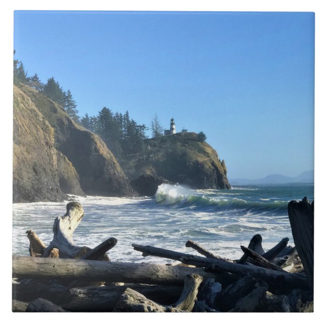 Cape Disappointment Lighthouse, Washington Tile (Front)