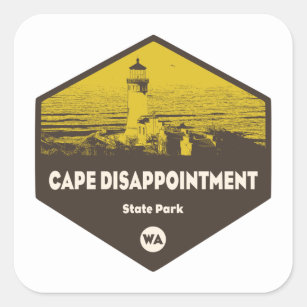 Cape Disappointment State Park Washington Square Sticker