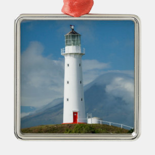 Cape Egmont Lighthouse and Mt Taranaki/Mt Metal Ornament