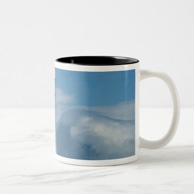 Cape Egmont Lighthouse and Mt Taranaki/Mt Two-Tone Coffee Mug (Right)