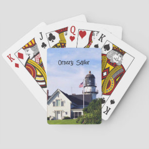 Cape Elizabeth Maine Lighthouse Photo personalize Playing Cards