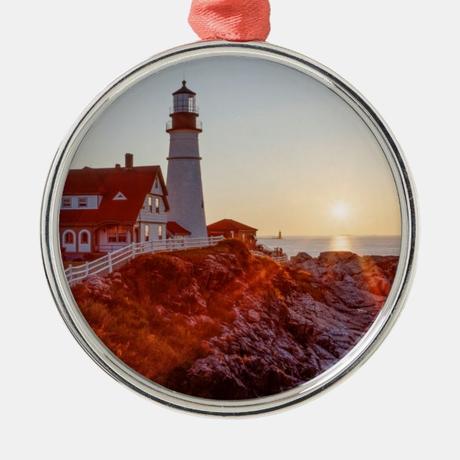 Cape Elizabeth Maine Metal Ornament (Front)