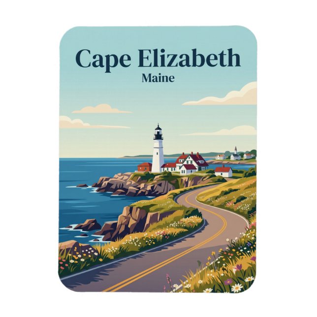 Cape Elizabeth USA Magnet (Vertical)