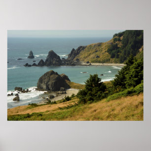 Cape Ferrelo, Vista, Ocean, Sea Stacks, Cove Poster