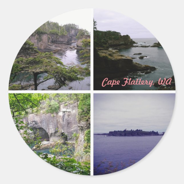 Cape Flattery round sticker (Front)