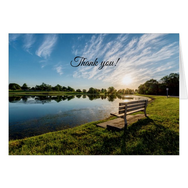 Cape Girardeau County Park Bench Sunset Thank You (Front Horizontal)