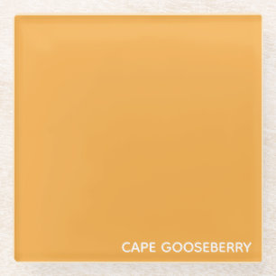 Cape Gooseberry yellow colour name Glass Coaster