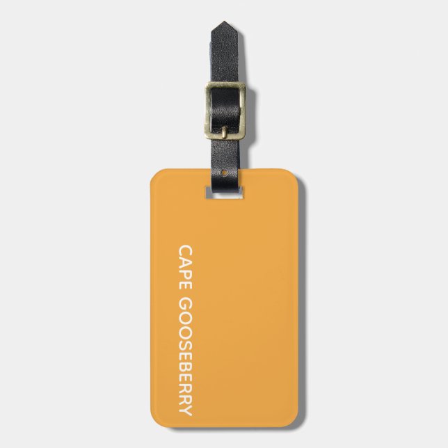 Cape Gooseberry yellow colour name Luggage Tag (Front Vertical)
