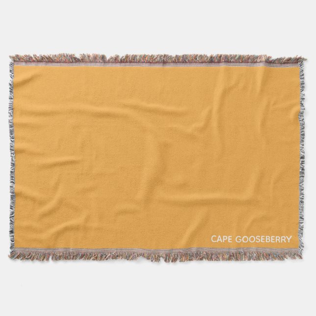 Cape Gooseberry yellow colour name Throw Blanket (Front)