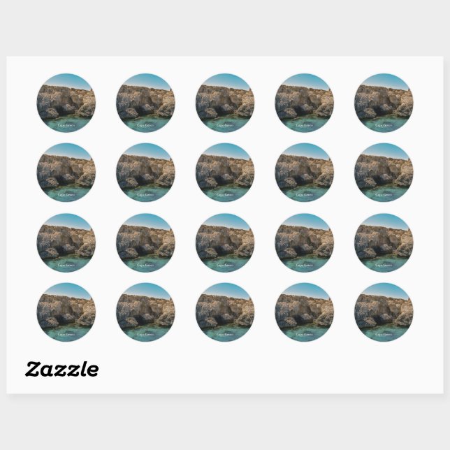 Cape Greco, Cyprus Classic Round Sticker (Sheet)