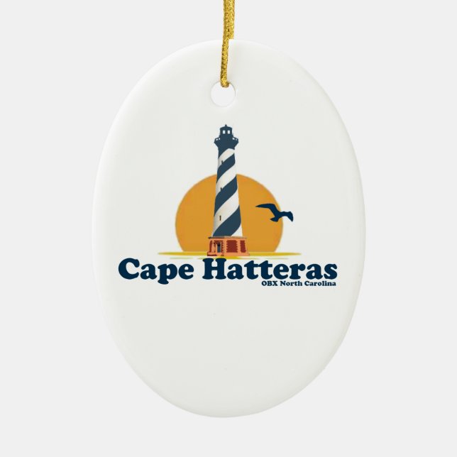 Cape Hatteras. Ceramic Ornament (Front)