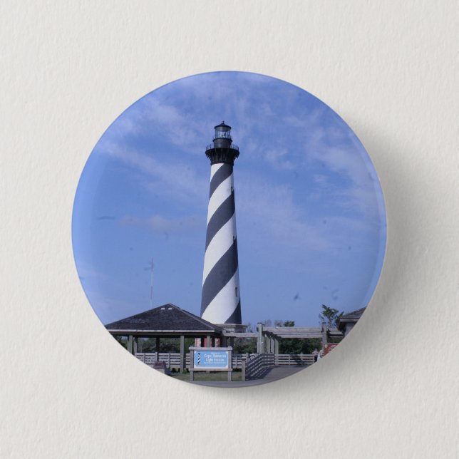 cape hattera's light house nc 2 inch round button (Front)