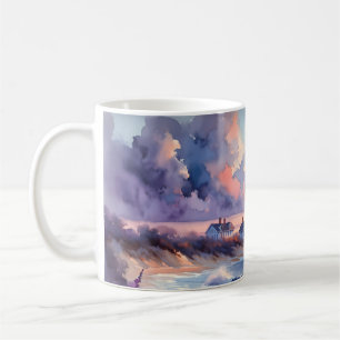 Cape Hatteras Lighthouse at Sunset Coastline Coffee Mug