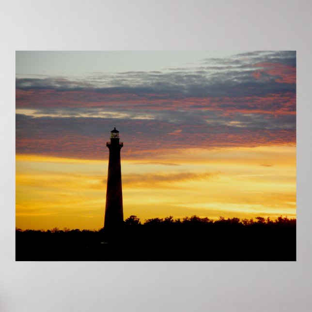 Cape Hatteras Lighthouse at Sunset Poster (Front)