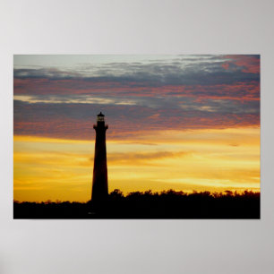 Cape Hatteras Lighthouse at Sunset Poster