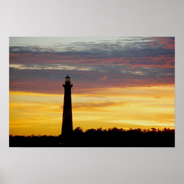Cape Hatteras Lighthouse at Sunset Poster (Front)