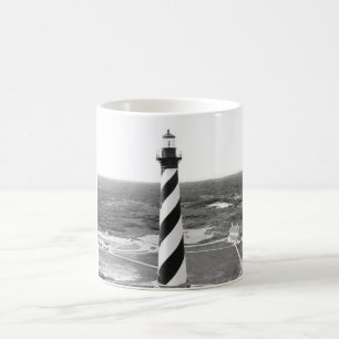 Cape Hatteras Lighthouse black and white photo Coffee Mug