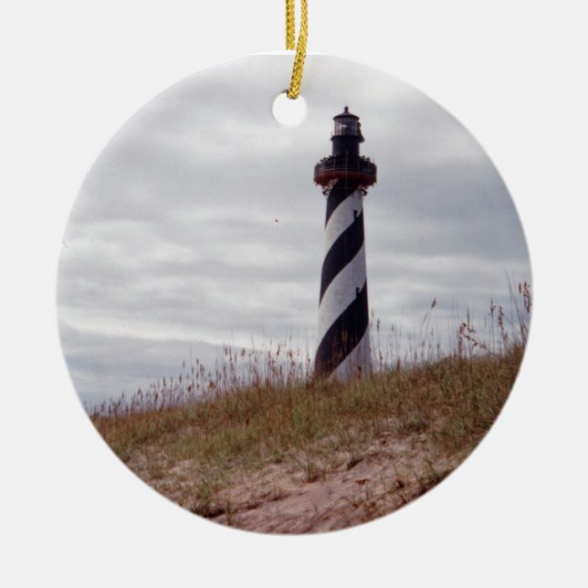 Cape Hatteras Lighthouse Ceramic Ornament (Front)