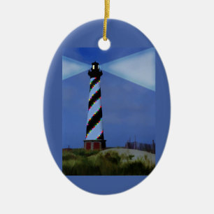 CApe Hatteras Lighthouse Ceramic Ornament