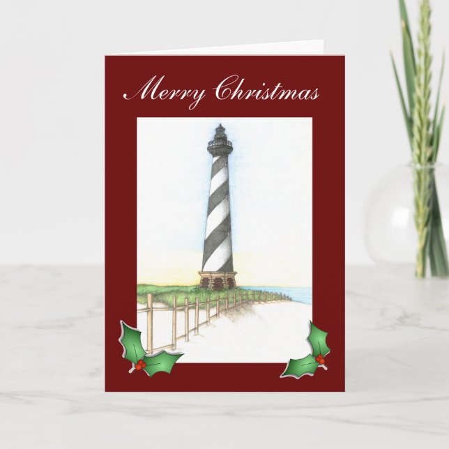 Cape Hatteras Lighthouse Christmas Card (Front)