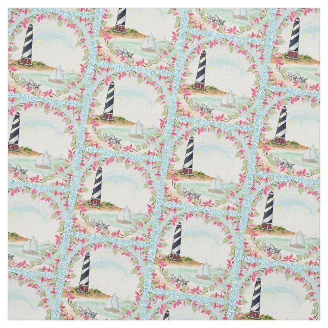 Cape Hatteras Lighthouse Fabric (Swatch)