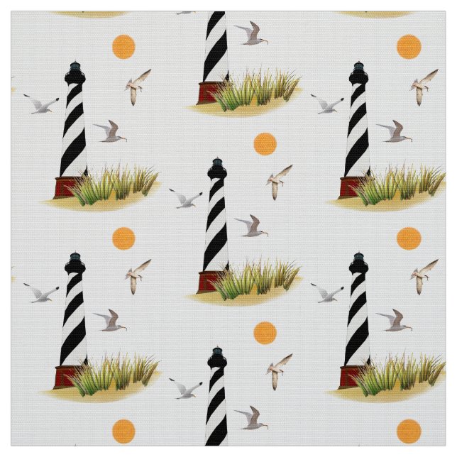 Cape Hatteras Lighthouse Fabric (Swatch)