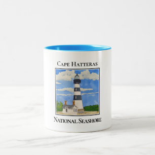 Cape Hatteras Lighthouse, National Seashore Two-Tone Coffee Mug