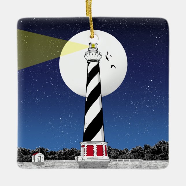 Cape Hatteras Lighthouse North Carolina Ceramic Ornament (Front)