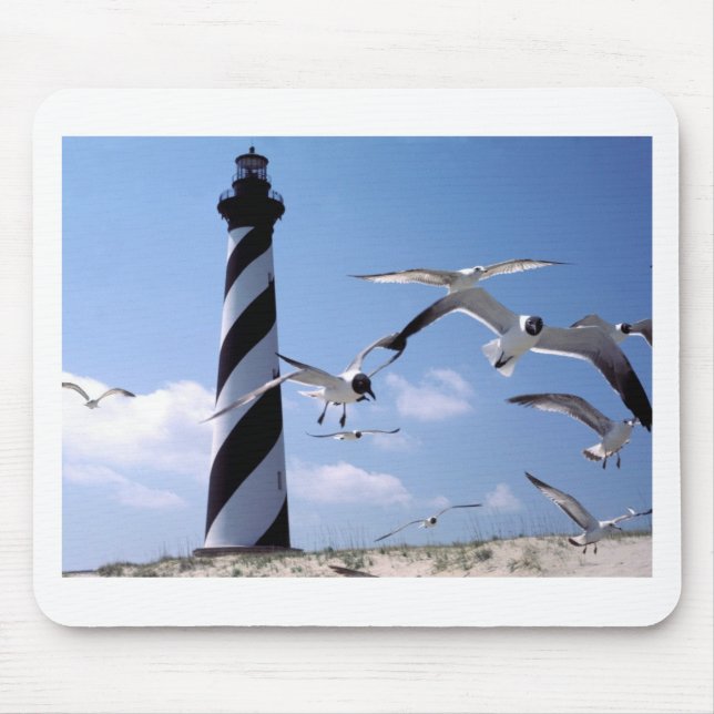Cape Hatteras Lighthouse North Carolina lighthouse Mouse Pad (Front)