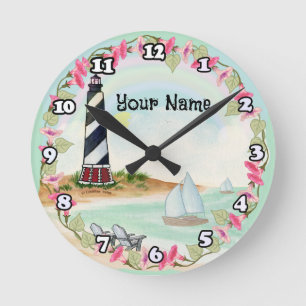 Cape Hatteras Lighthouse Round Clock